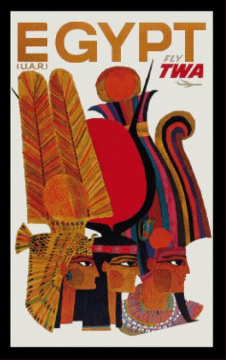 click here to view larger image of Fly TWA Egypt - Vintage Poster (chart)