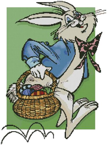 click here to view larger image of Easter Bunny and Basket  (chart)