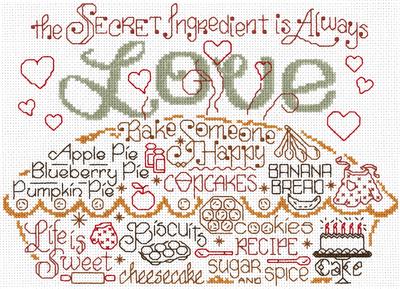 click here to view larger image of Let's Bake with Love - Ursula Michael (counted cross stitch kit)