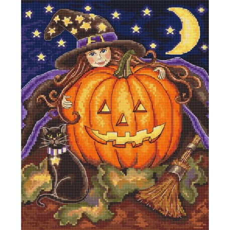 click here to view larger image of Pumpkin Girl (counted cross stitch kit)