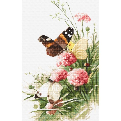 click here to view larger image of Butterflies in the Field (counted cross stitch kit)