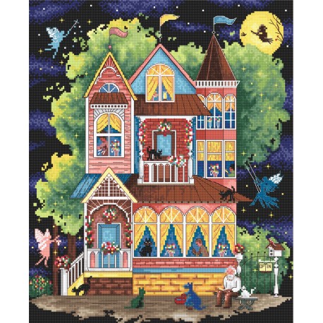 click here to view larger image of Fairy Tale House (counted cross stitch kit)