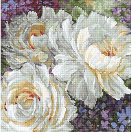click here to view larger image of White Roses (counted cross stitch kit)