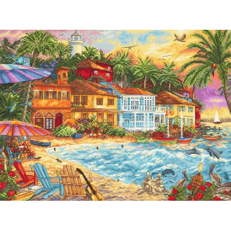 click here to view larger image of Island Time (counted cross stitch kit)