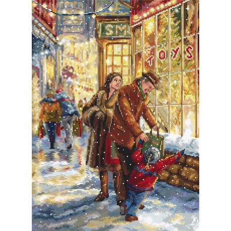 click here to view larger image of Christmas Exectation (counted cross stitch kit)