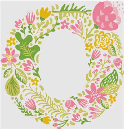 click here to view larger image of Floral Letter O (chart)