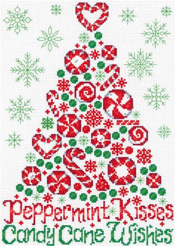 click here to view larger image of Peppermint Kisses - Ursula Michael (counted cross stitch kit)