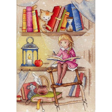 click here to view larger image of Book Fairy (counted cross stitch kit)