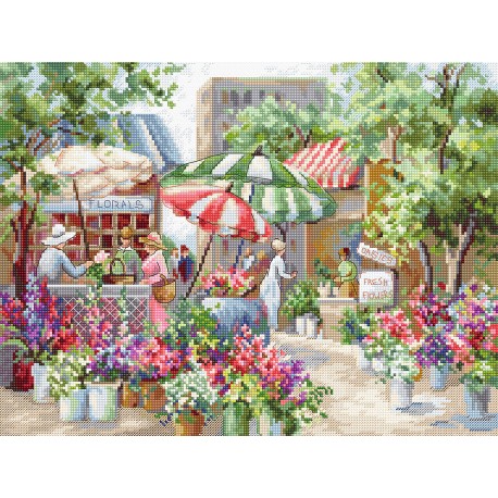 click here to view larger image of Flower Market (counted cross stitch kit)