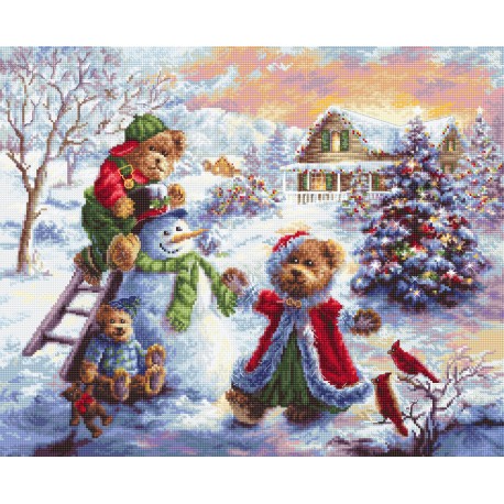 click here to view larger image of Fun Loving Merriment (counted cross stitch kit)