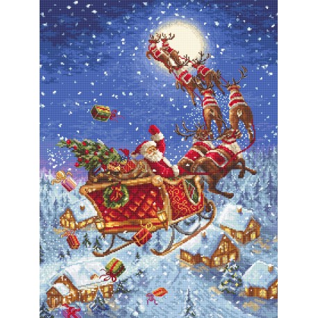 click here to view larger image of Reindeer on their Way, The (counted cross stitch kit)