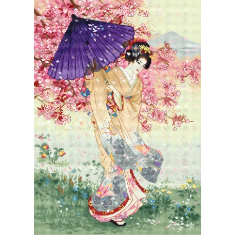 click here to view larger image of Cherry Tree of Dreams (counted cross stitch kit)