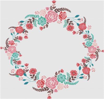 click here to view larger image of Floral Love Frame (chart)