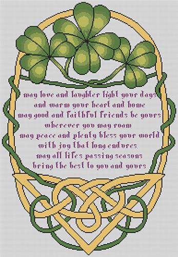 click here to view larger image of Irish Blessing (chart)