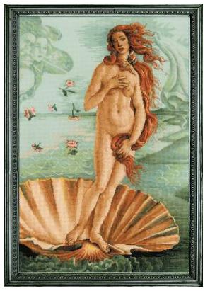 click here to view larger image of Birth of Venus, The (counted cross stitch kit)