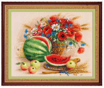 click here to view larger image of Still Life with Watermelon (counted cross stitch kit)