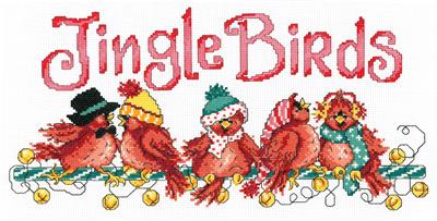 click here to view larger image of Jingle Birds - Ursula Michael (counted cross stitch kit)