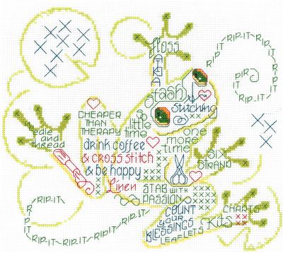 click here to view larger image of Let's Frog (counted cross stitch kit)
