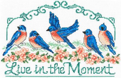 click here to view larger image of Live in the Moment - Ursula Michael (counted cross stitch kit)