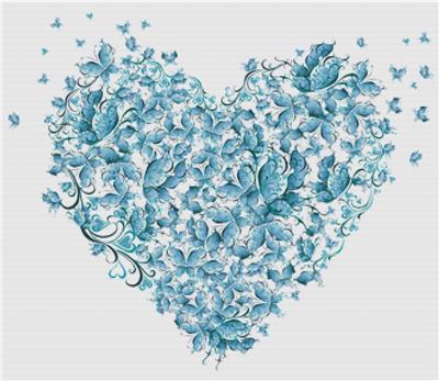 click here to view larger image of Blue Heart of Butterflies (chart)