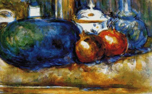 click here to view larger image of Watermelon and Pomegranates - Paul Cezanne (chart)