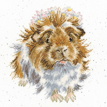 click here to view larger image of Grinny Pig - Wrendale (counted cross stitch kit)