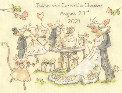 click here to view larger image of Mice Day for a Wedding Day (counted cross stitch kit)