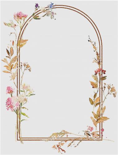 click here to view larger image of Autumnal Floral Frame I (chart)