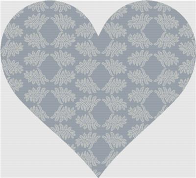 click here to view larger image of Grey Botanical Heart (chart)