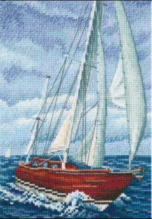 click here to view larger image of Yacht - Flavour of Salt Wind and Sun VII (counted cross stitch kit)