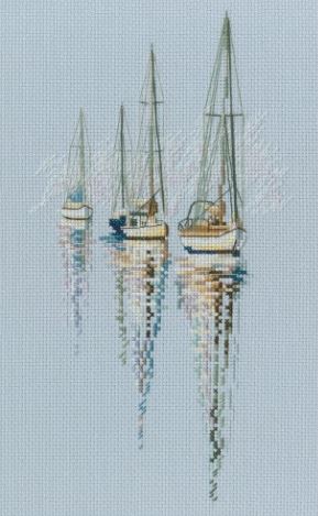 click here to view larger image of With the Flavour of Salt Wind and Sun/Boats (counted cross stitch kit)