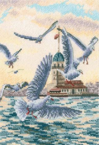 click here to view larger image of With the Flavour of Salt Wind and Sun/Seagulls   (counted cross stitch kit)