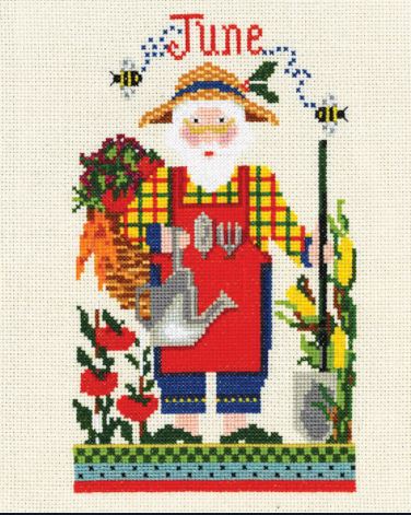 click here to view larger image of June Santa - Kit (counted cross stitch kit)