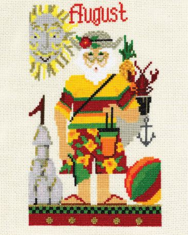 click here to view larger image of August Santa - Kit (counted cross stitch kit)