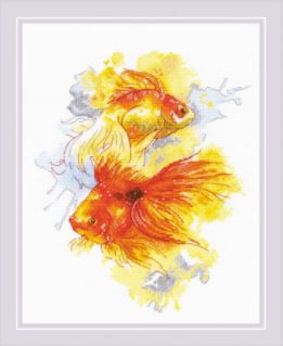 click here to view larger image of Goldfishes (counted cross stitch kit)
