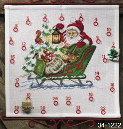 click here to view larger image of Animals in Sled (counted cross stitch kit)
