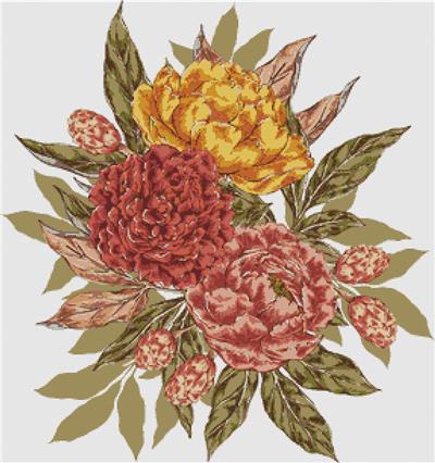 click here to view larger image of Vintage Peonies (chart)