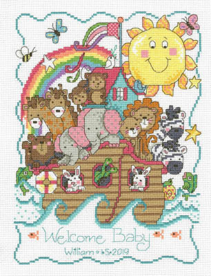 click here to view larger image of Noah's Ark Birth Announcement (chart)