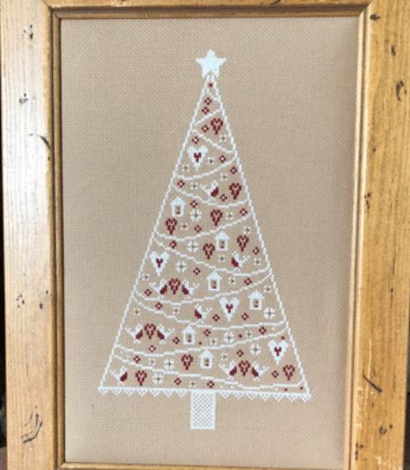 click here to view larger image of Scandi Christmas Tree (kit) - 32ct Linen (counted cross stitch kit)