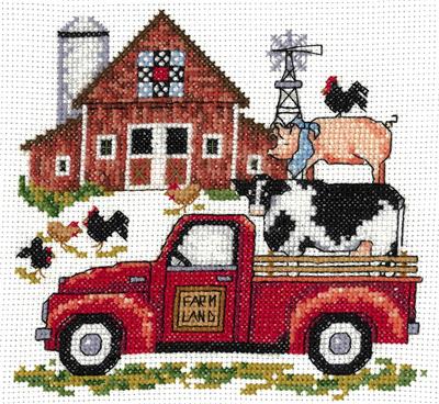 click here to view larger image of Barnyard Fun (counted cross stitch kit)