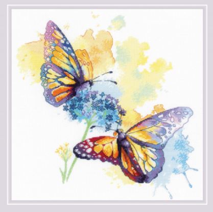 click here to view larger image of Colorful Flight (counted cross stitch kit)