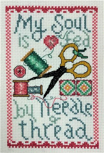 click here to view larger image of My Soul is Fed Kit (counted cross stitch kit)