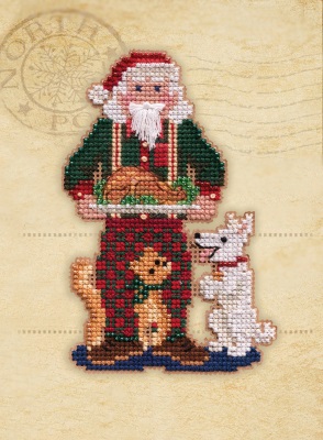 click here to view larger image of Christmas Day Santas - Christmas Memories 2021  (counted cross stitch kit)