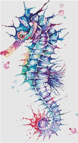 click here to view larger image of Watercolour Seahorse (chart)