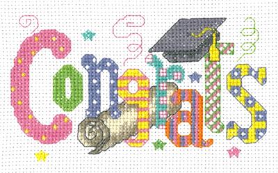 click here to view larger image of Congrats Kit (counted cross stitch kit)