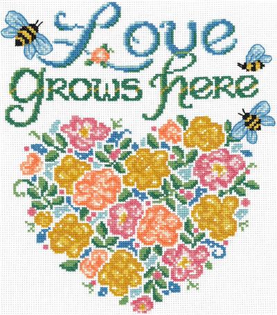 click here to view larger image of Bee Loved - Mary Engelbreit (counted cross stitch kit)