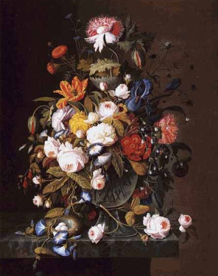 click here to view larger image of Floral Still Life with Birds Nest - Severin Roesen (chart)