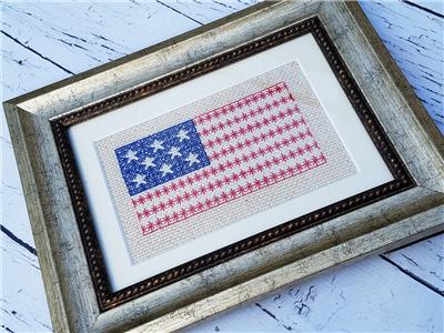 click here to view larger image of Blackwork American Flag (chart)