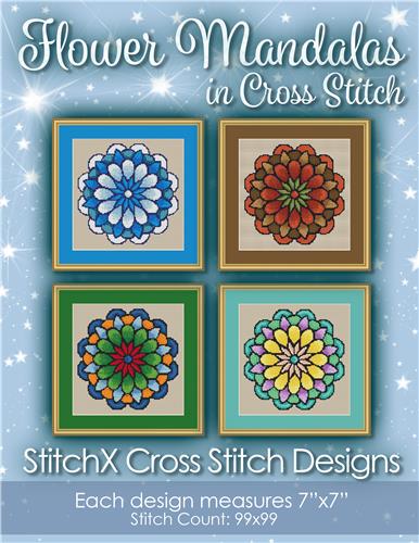 click here to view larger image of Seasonal Flower Mandalas - Collection of 4 Cross Stitch Mandalas (chart)