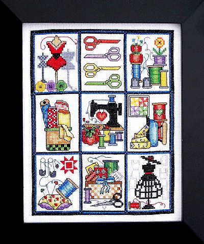 click here to view larger image of Love Sewing Kit (counted cross stitch kit)
